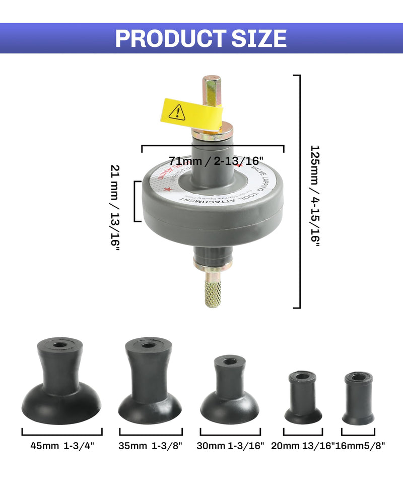 Valve Lapping Tool,Valve Lapping Kit,Car Accessories Valve Grinding Tool Valve Lapping Attachment Tool with 5 Suction Plates,Labor Saving Small Engine Valve Lapper Kit for Automotive