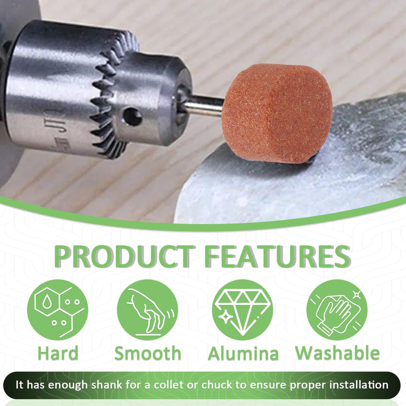 EPLZON Grinding Chisel for Dremel Rotary Tool Grinding Stone Grinding Drill with 1/8" Shank for Grinding Polishing Deburring Iron Metal (Pack of 45pcs)