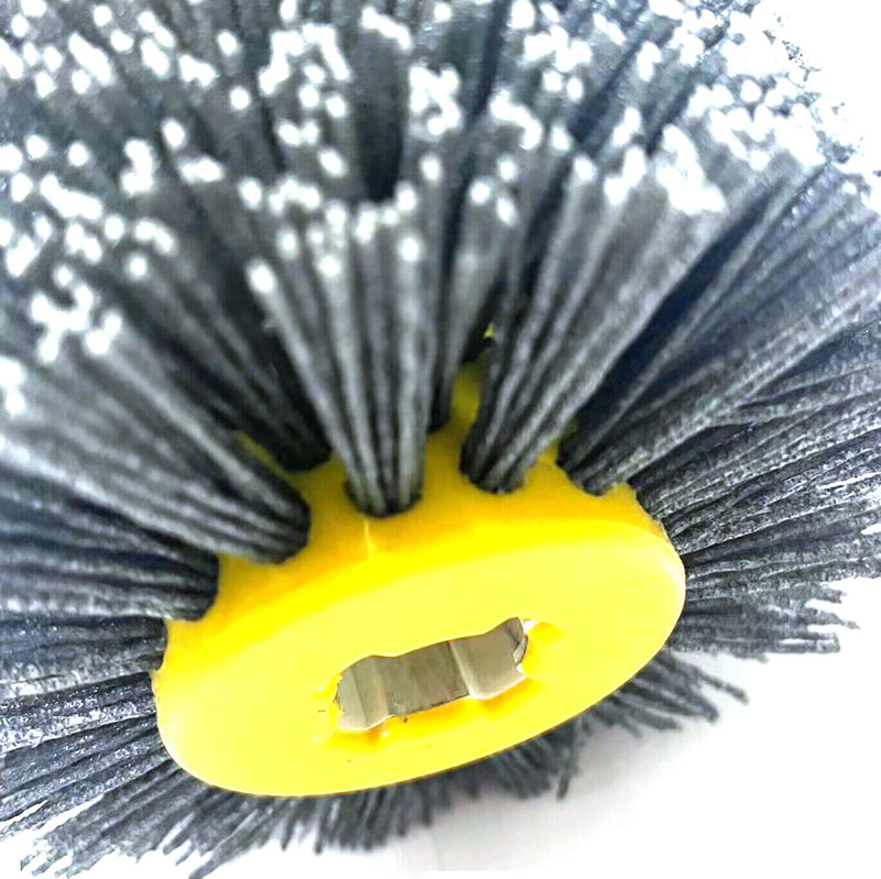 JVJ nylon brush polishing grit #80 wire drawing wheel brush polishing brush for satin finishing machine sanding brush bristle brush grit brush 80 grit