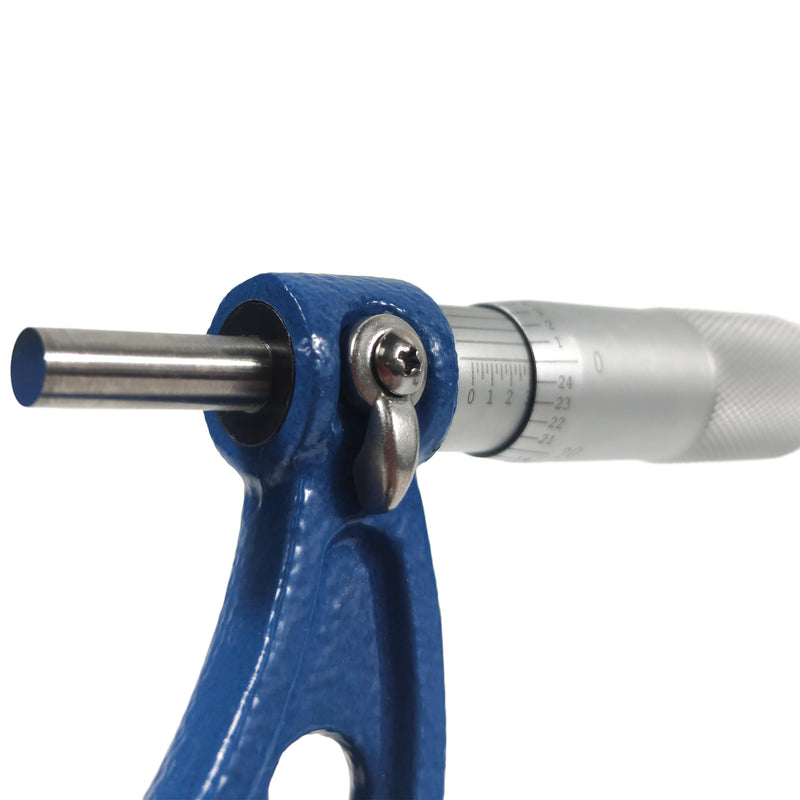 HFS(R) 4-5" Outside Micrometer with 0.0001" Accuracy, Carbide Anvil and Laser-Etched Scale 4-5"x0.0001" Classic Ratchet