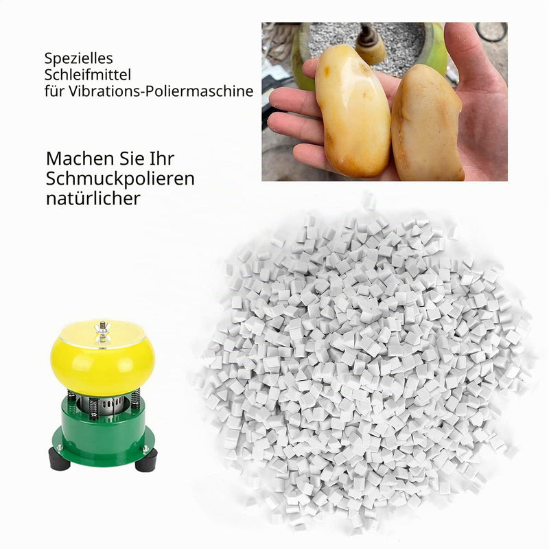 4 mm Ceramic Grinding Body, 500 g Polishing Granules Triangle Ceramic Filling Media Abrasive Polishing Ceramic Triangle Abrasive for Use in Vibrating Tumblers or Rotating Tumblers