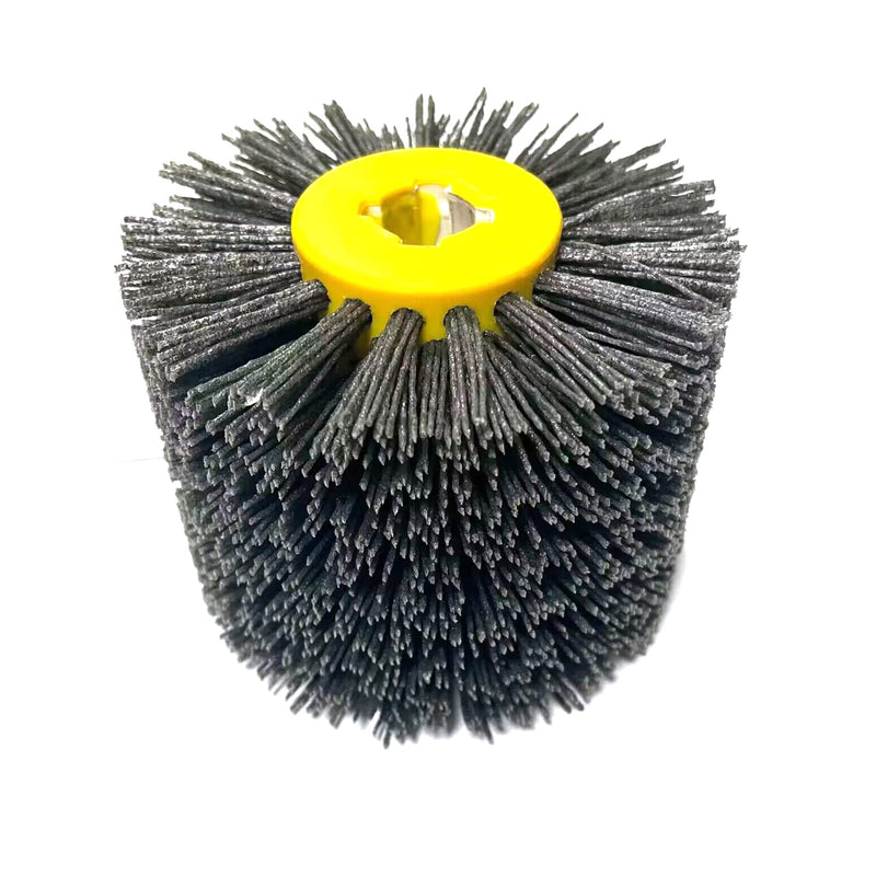 JVJ nylon brush polishing grit #80 wire drawing wheel brush polishing brush for satin finishing machine sanding brush bristle brush grit brush 80 grit