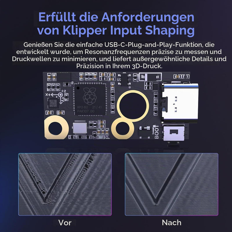 Bigtreetech S2DW V1.0 Compatible Clipper/Bigtreetech Pi/Raspberry Pi | Acceleration Sensor Module, High Resolution Tilt-Sensing Accelerometer
