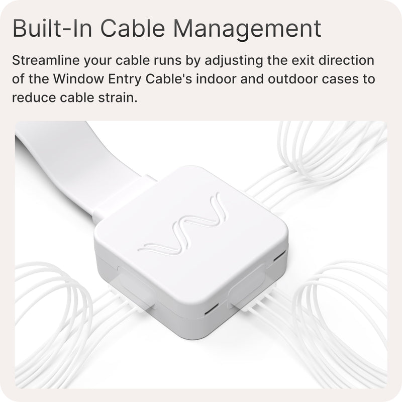 Waveform Window Entry Cable: Low-Loss, Ultra Flat-Ribbon 4-in-1 Passthrough Cable | SMA Male to SMA Female | for Windows and Doors Quad