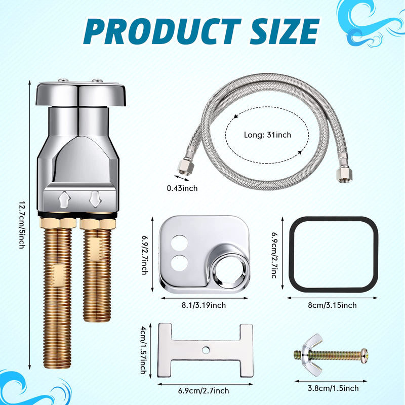 Hortsun Shampoo Bowl Vacuum Breaker Kit, 14 Pcs Stainless Steel Shampoo Sink Parts for Replacement
