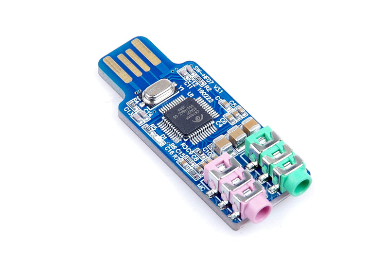External USB Audio Card Driver Free USB Sound Card External Audio Adapter CM108 for Computer Laptop WIN2000,WINXP,WIN3003