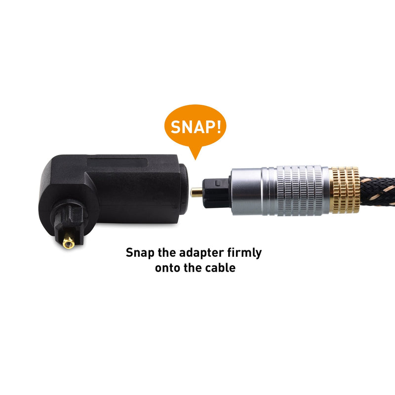 Cable Matters 2-Pack Right Angle Toslink Adapter (Toslink Extension) Male to Female