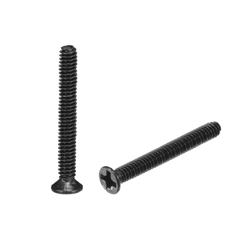 uxcell M2 x 20mm Phillips Screw Fastener Black for Laptop PC TV Fan Switch 150pcs M2x20mm