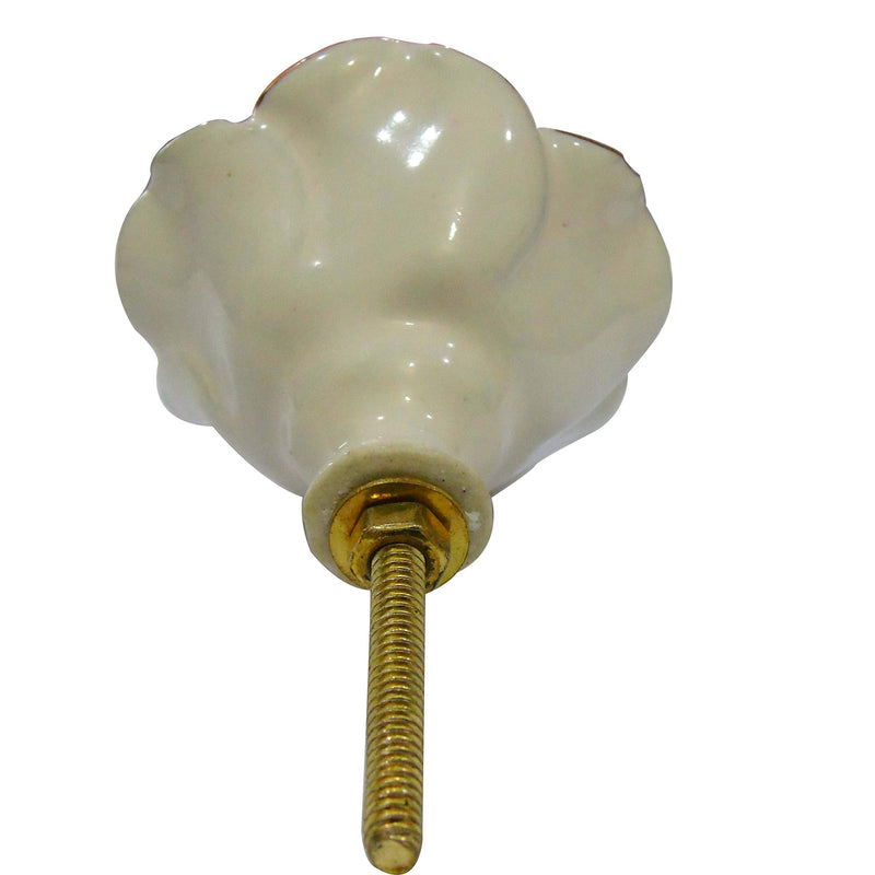 Perilla Home Set of 6 Ceramic Knobs Decorative Rose Knos for Room Kitchen Cabinet Hardware Cupboard Door Knobs Dresser Wardrobe and Drawer Pulls