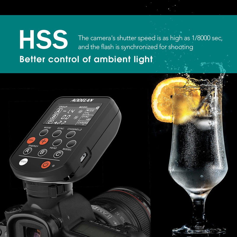 AODELAN TTL Flash Trigger for Nikon Cameras, 1/8000s HSS, Replaces Profoto Air Remote TTL, Compatible for Profoto A1, D2, Pro-10, B10