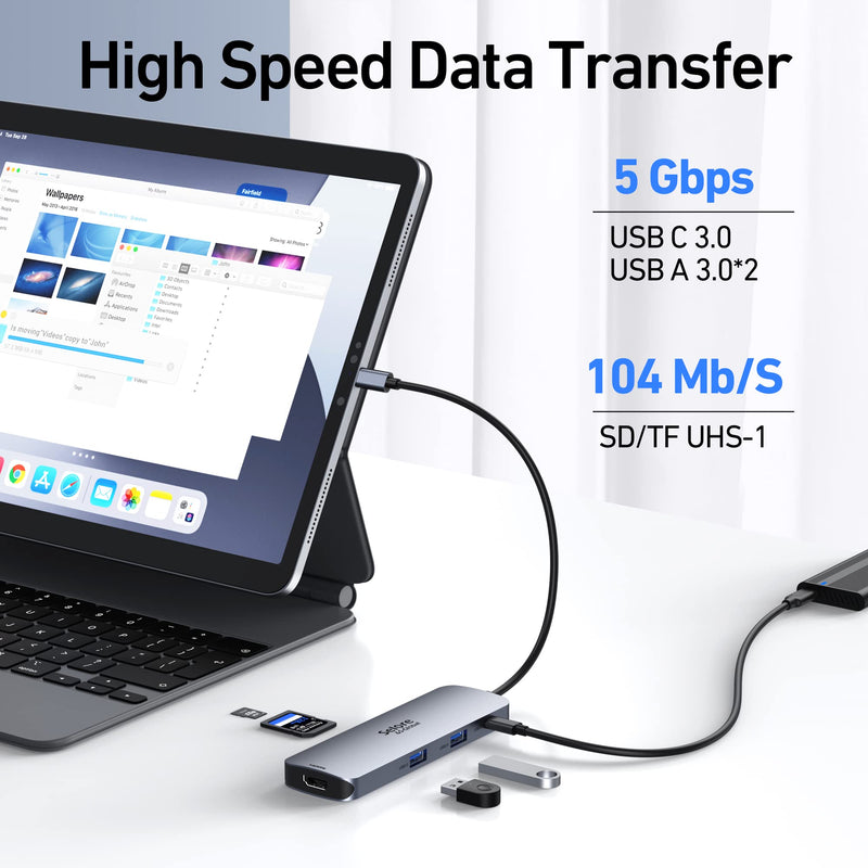 USB C Docking Station Dual HDMI Monitor,USB C to Dual HDMI Adapter with 2 HDMI Ports,PD Charging,SD/TF,USB A&C 3.0 Ports,USB C Hub HDMI for Dell XPS/HP/Lenovo/Surface/Yoga etc New 2 HDMI USB C Hub