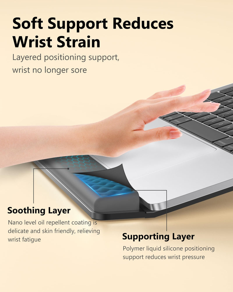 NTMY Laptop Stand for Desk with Wrist Support, Aluminum Computer Stand for Laptop,Ventilated Ergonomic Holder Mount Riser for MacBook Air/HP/Dell/Acer/Lenovo 10-17.3'' (Black) Black