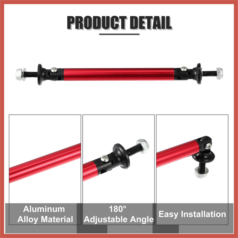 ACROPIX 1pair 100mm 3.94" Splitter Support Rods Adjustable Front Rear Bumper Lip Splitter Strut Rod Tie Support Bars Fit Most Vehicle Red Car Parts