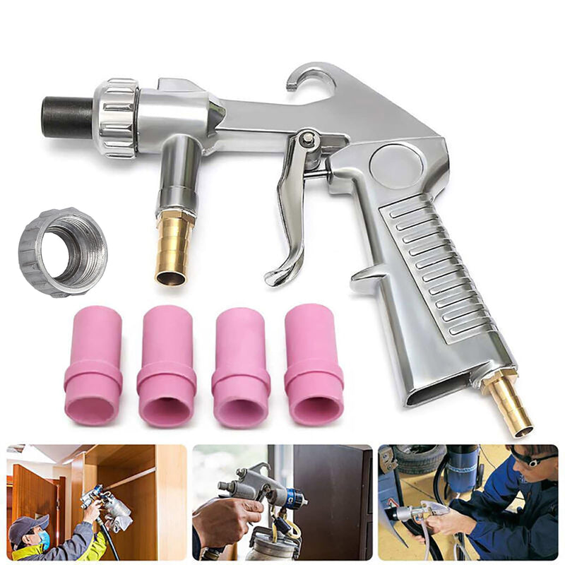 Sandblasting Gun Set Compressed Air with 4 Ceramic Nozzles for Sand Blaster | Sandblasting gun kit, sandblasting device, sandblasting device for professional and DIY projects