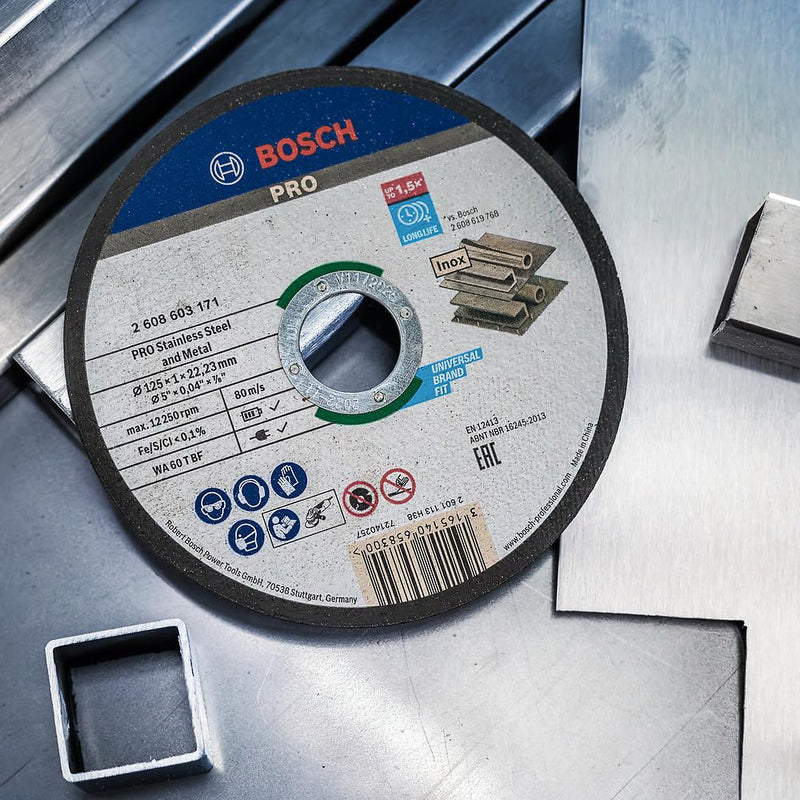 Bosch Cutting Disc 125 x 1.0 mm Stainless Steel Straight 125 mm