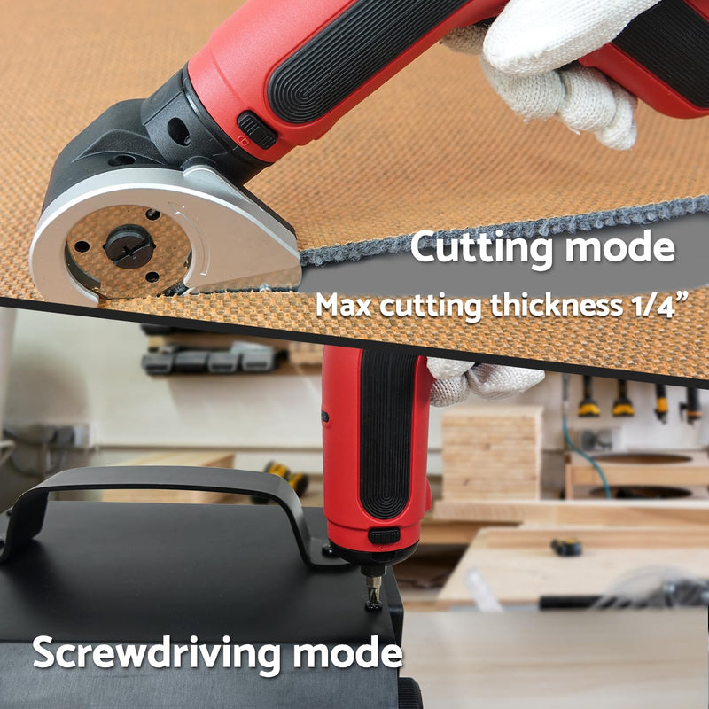 S&F STEAD & FAST Electric Cardboard Cutter Tool 4V, Cordless Electric Scissors for Box, Fabric, Carpet, Power Cutter with Charger, 2 blades included