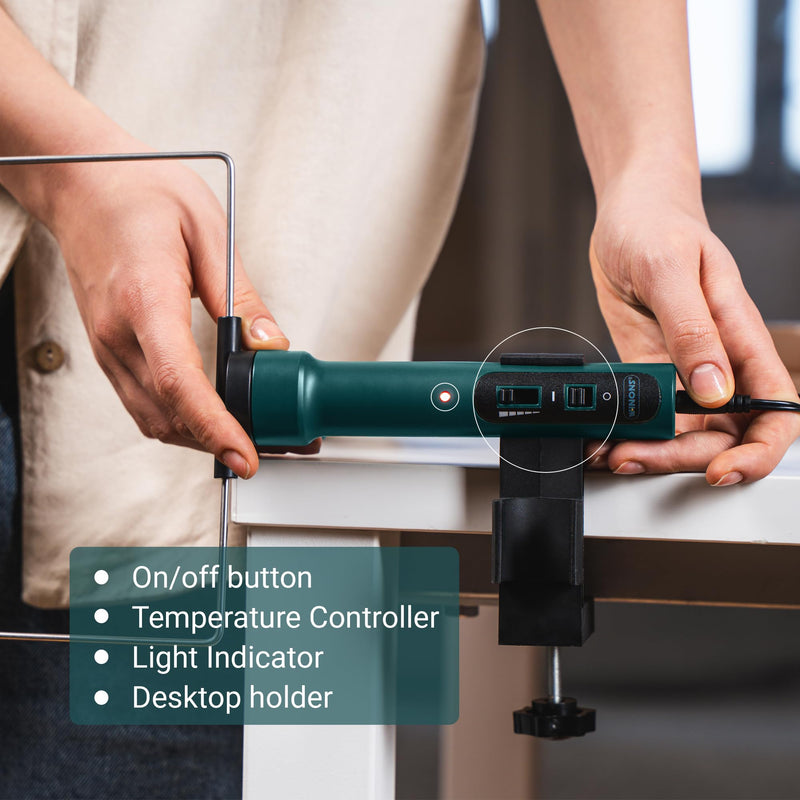 WINONS Hot Wire Foam Cutter, WFC0008 Styrofoam & Foam Board Cutter 400°C (752°F), 5-Level Temperature Control, 3 Quick-Change Tips for DIY Crafts and Sculpting (Kit of 3)