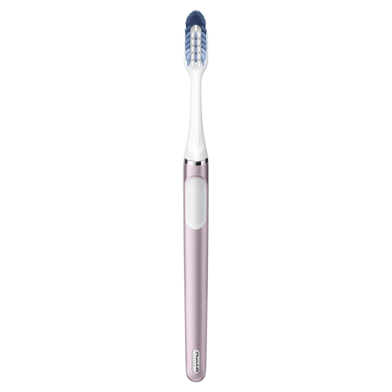 Oral-B Clic Toothbrush, Rose, with Brush Head and Magnetic Toothbrush Holder Metallic Rose 1 Count (Pack of 12)