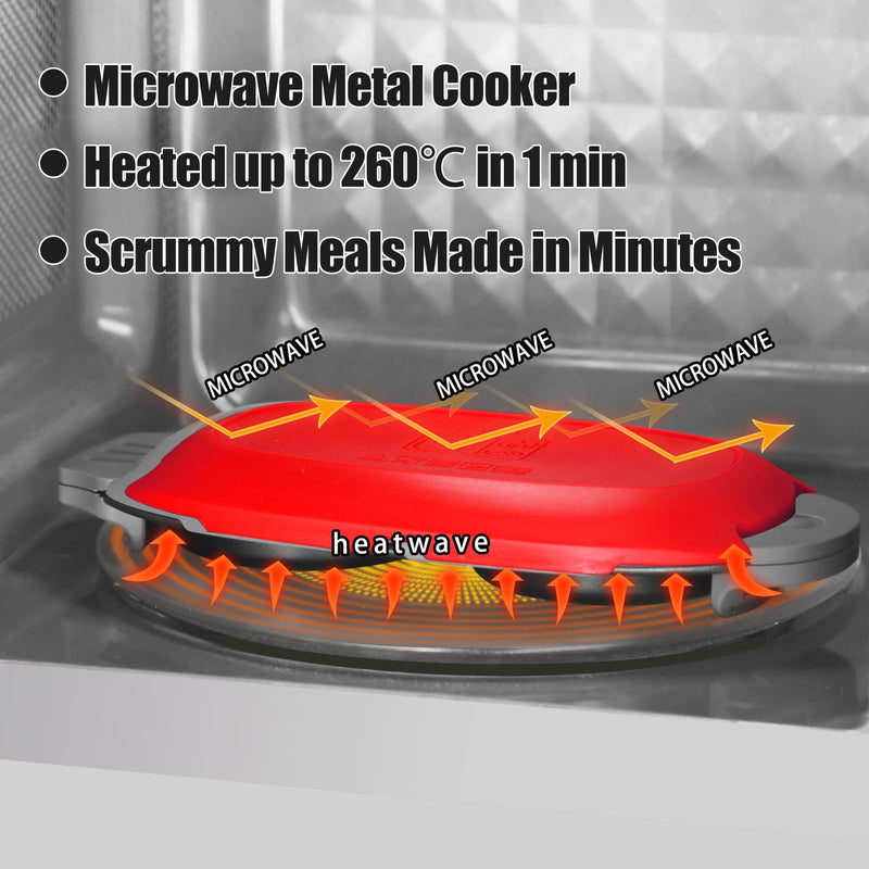 MKYSAIL Quick-Heat Microwave Egg Cooker|Poacher|fryer,Multi-use microwave egg maker for Breakfast Sandwiches,Dishwasher-Safe,Save Time,Portable for Home,Travel,Gifts(red) Red