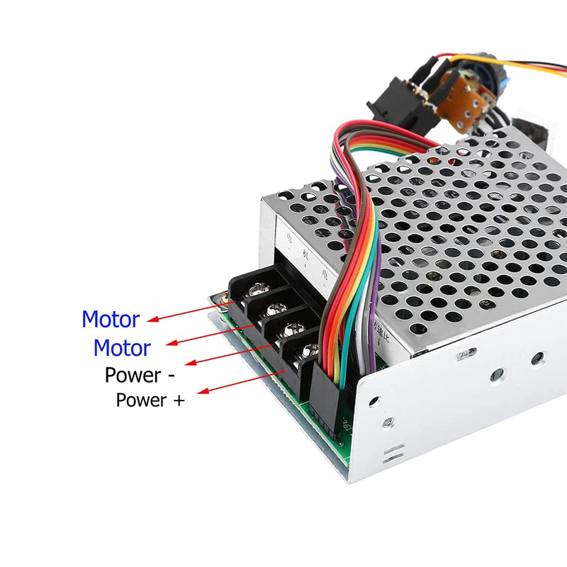 DC Motor Governor, PWM 10-55V 12V 24V 36V 48V 60A Stepless DC Motor Governor with Switching Function and LED Display (1 Piece)