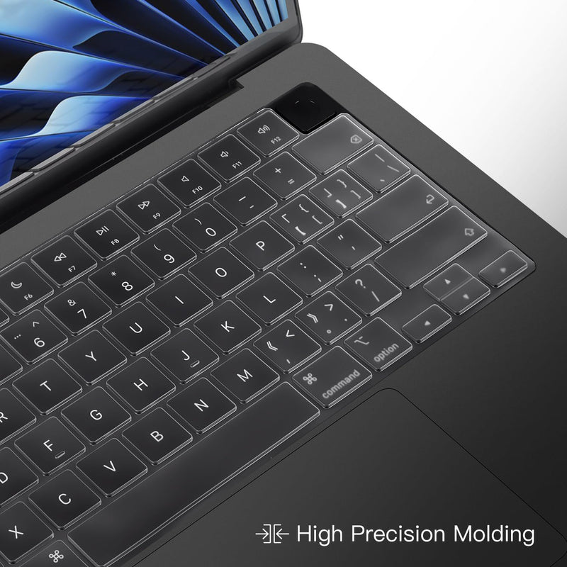 CaseBuy Premium MacBook Air 13 M3 Keyboard Cover for MacBook Air 13.6 inch M3 Chip A3113 2024 Released Liquid Retina Display & Touch ID TPU Protector Skin MacBook Air 13.6"(2022-2024)