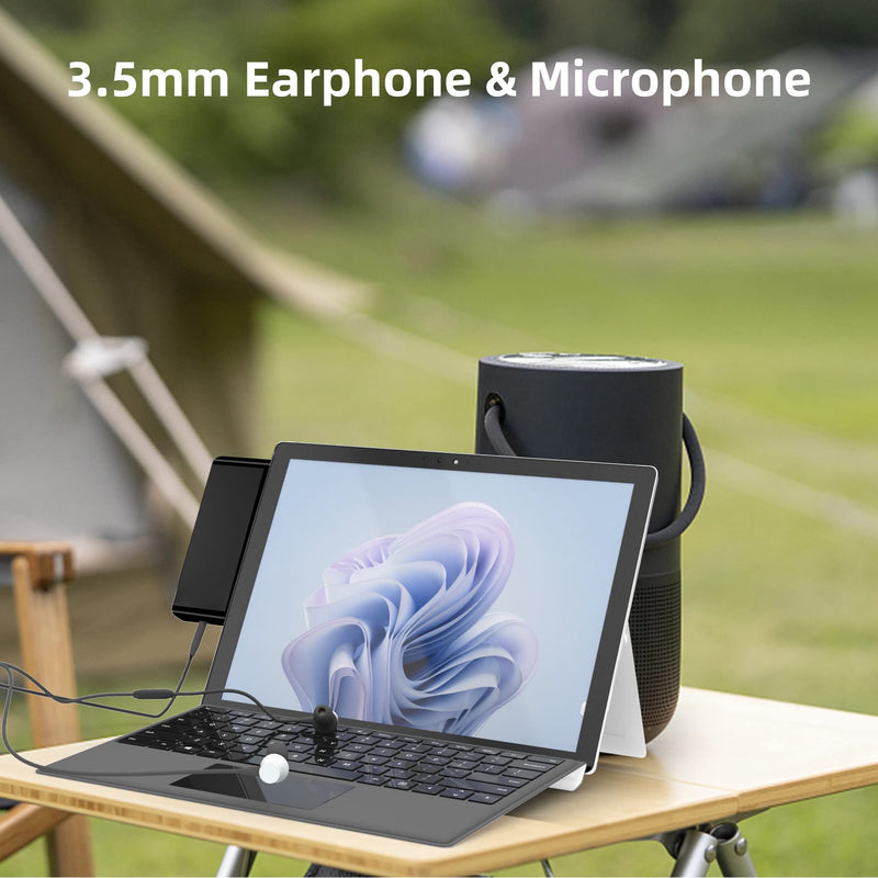 Surface Pro 9 Docking Station,Surface Pro 9 10 11 Hub Adapter with 100 Mbps LAN, 4K HDMI,100W USB-C (Display+Data+PD Charging),USB 3.0,3.5mm Audio,SD/TF Card Reader for Microsoft Surface Pro 11/10/9 Surface Pro 10/9/X Hub with 100 Mbps LAN(Black)