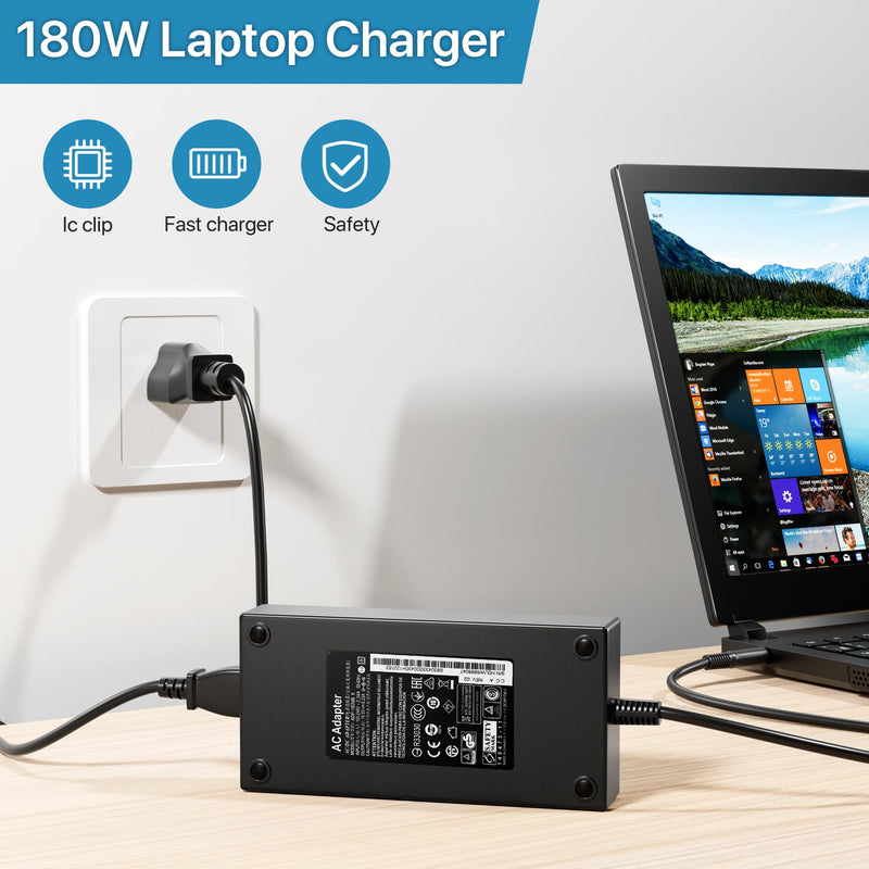 180W AC Charger Fit for Dell Dock WD19 WD22TB4 K20A001 TB16 D6000 D6000S Business Monitor Dock WD15 K17A001 Docking Station WD19 WD19S WD19TBS WD19TB K20A Docking Station Power Supply