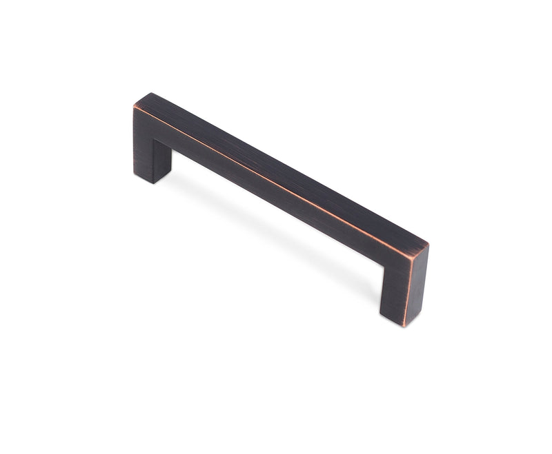 BirdRock Home Square Contemporary Handle - Oil Rubbed Bronze - 10 Pack - 3.75 Inch Kitchen Cupboard Furniture Cabinet Hardware Drawer Dresser Pull Trad 10 Pieces