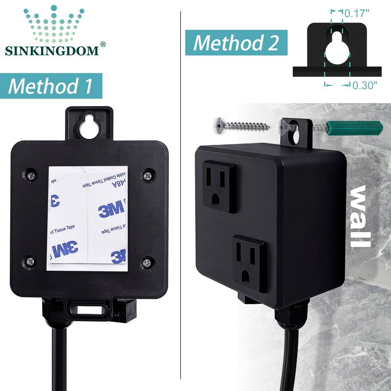 SinkTop Air Switch Kit (Long Full Brass Button) for Disposal, Dual Outlet, (Champagne Bronze) Champagne Bronze