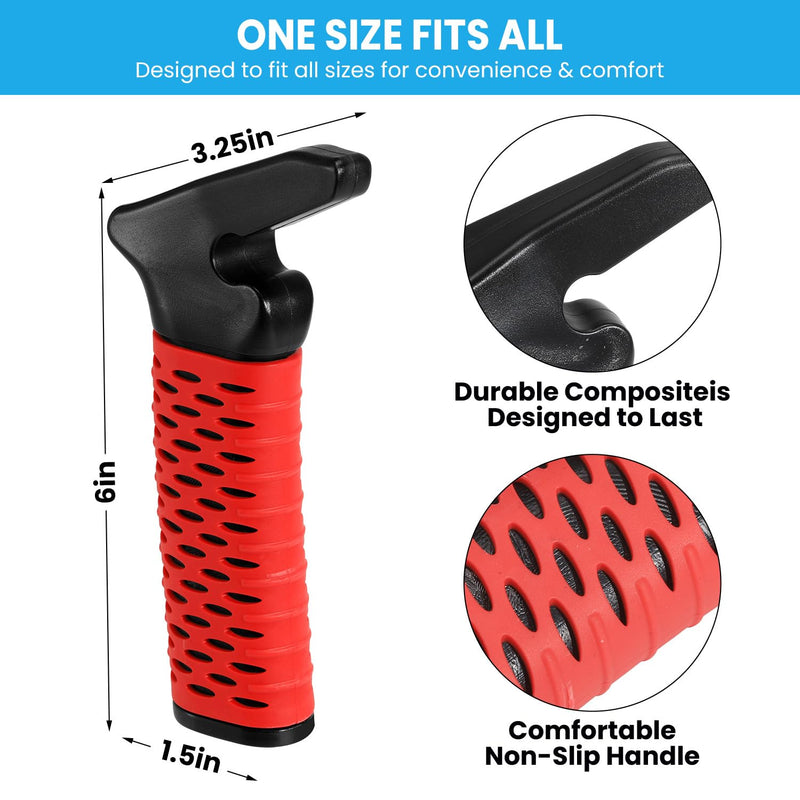 Car Door Handle for Elderly, Car Handle Assist Support Handle, Portable Elderly Assistance Mobility Aids for Getting Out of Car, Auto Grab Cane for Seniors and Handicapped, Red 1 Pack