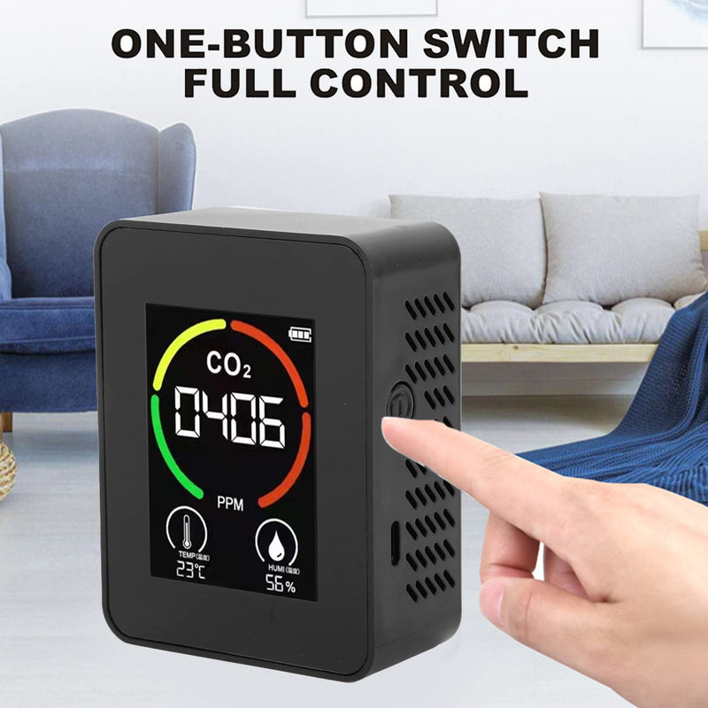 CO2 Detector, Air Quality Monitor with TVOC Sensor, Real Time Monitor, Easy Home Reading