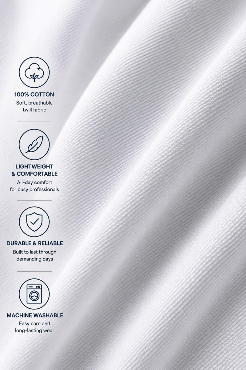DR Uniforms Cotton Lab Coat - Unisex White Long Coat for Students and Doctors X-Large