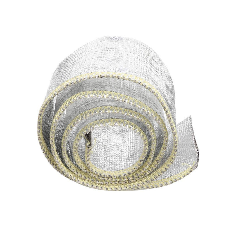 3/8" (9.52mm) Lightweight Aluminum Fiberglass Heat Shield Sleeve Insulated Protection for Braided Hoses, Fuel Lines, Cables or Electrical Wiring Heat Protection (3 Feet Length) 3/8" (9.52mm)