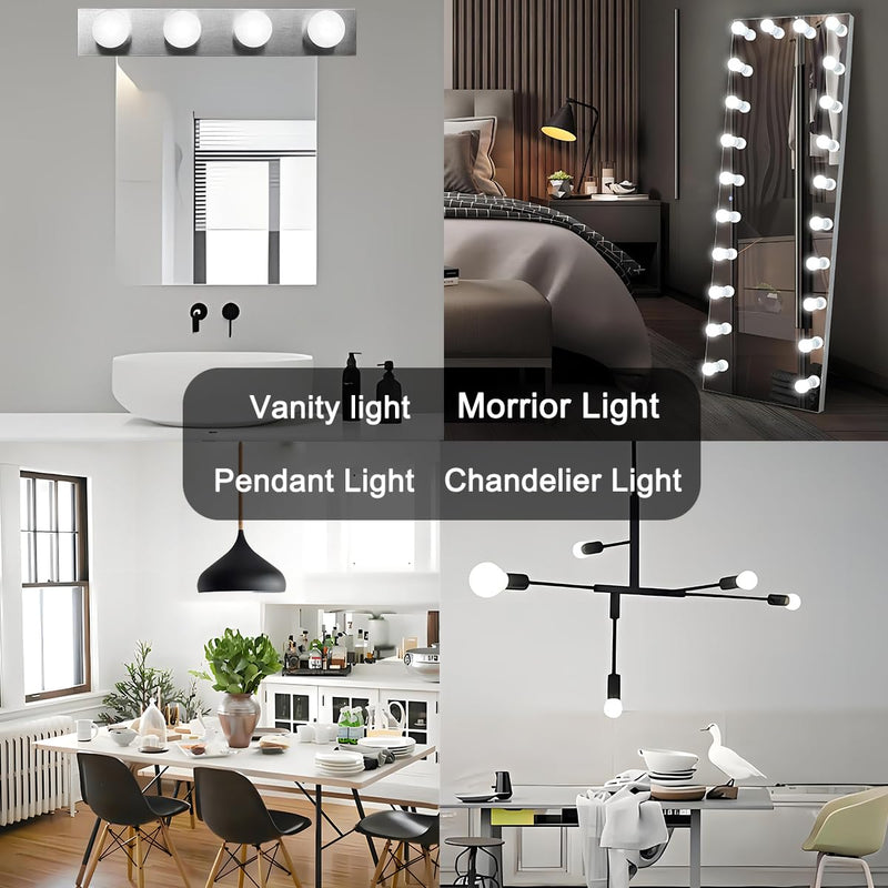 ILC G25 Globe Light Bulbs, App-Controlled LED Bulb with Bluetooth Mesh, 6W, 60W Equivatlent, 600LM, CCT: 2700K-6000K, CRI>95+, E26 Base, 120V for Vanity, Pendant fixtures, Bathroom (6 Pack)