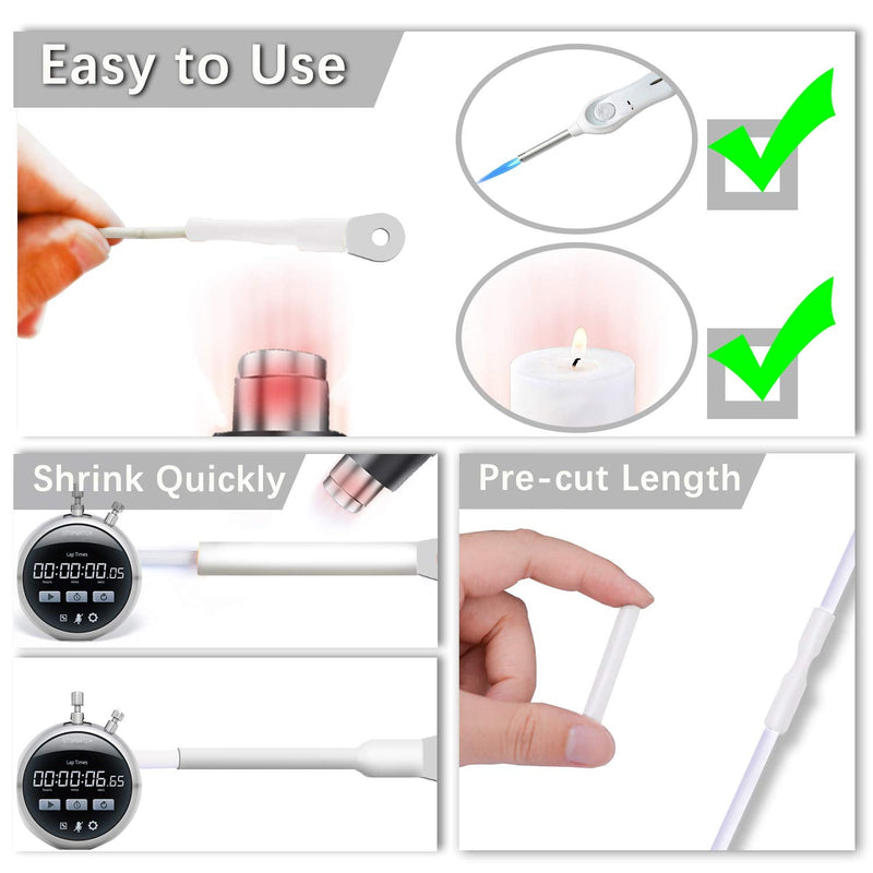 Heat Shrink Tubing Kit, 14 Sizes White Heat Shrink Tubing, Shrink Ratio 2:1 Heat Shrink Tubing Wire Wrap Industrial Heat Shrink Tubing Assortment for Wire Repairs, Soldering 4 | White set multisize