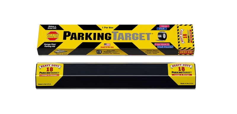 HD18 18” (1 Pack): Garage Parking Aid, Heavy Duty, Easy to Install, Peel & Stick, Only 1 Needed per Vehicle, Made in The U.S.A. and Mom & Dad Decals, Protect Car and Walls 1 Pack