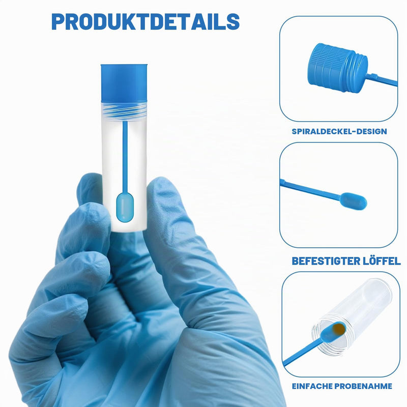 20 Bottles Chair Sample Tube, Dog and Cat Fecal Sample Tube, Test Tube, Chair Sample Collector, Pet with Spoon Waste Tube, Dog, 15 ml (2.3 x 8.1 x 2.1 cm)