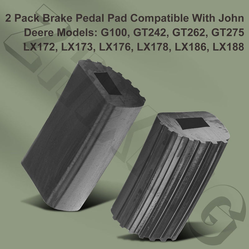 2 Pack Lawn Mower Brake Pedal Pad M111056 Compatible with JohnDeere Sabre Scott Lawn Mower Brake Pedal Pad GT262, GT275, LX172, LX173, 2148HV, 2254HV, 2354HV, S2048, S2348, S2554