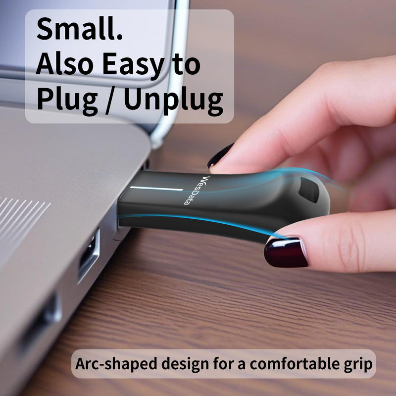 5-Pack 64GB Small USB Flash Drives with 2 USB C Adapters in Portable Carrying Case, Zinc Alloy Metal Shell, 4 Colors, Thumb Drive, Memory Stick, Pen Drive for PC/Mac/Phone/Laptop/Car