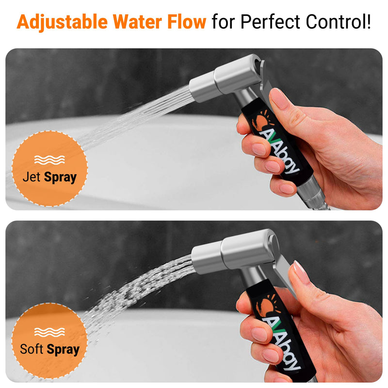 Hot and Cold Bidet Sprayer for Toilet w/Thermal Insulated Grip - Hot Water 180°F Handheld Sink Bidet Shataff - Diaper Sprayers - Muslim Shower Hand Held Attachment for Sink Hose Sprayer Hot & Cold Bidet Sprayer