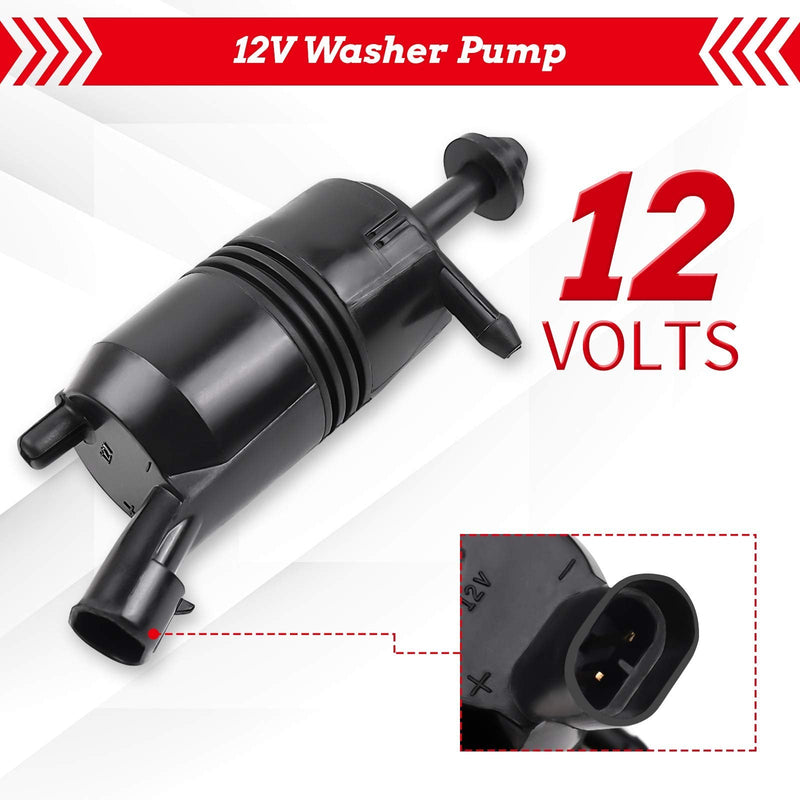 OTUAYAUTO Front Windshield Washer Pump w/Grommet - Replacement for Chevrolet (Chevy), GMC, Buick, Cadillac, Pontiac, Oldsmobile, Isuzu - OEM #: 385-232316A, 22127652, 22127653, 89001122, 89025062