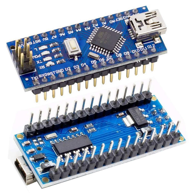 FainWan 3pcs Mini Nano V3.0, Nano Board ATmega328P CH340 5V 16MHZ Micro-Controller Board Compatible with Ar-duino IDE Mega2560 Rasp-Berry Pi (Nano x 3 with USB Cable)