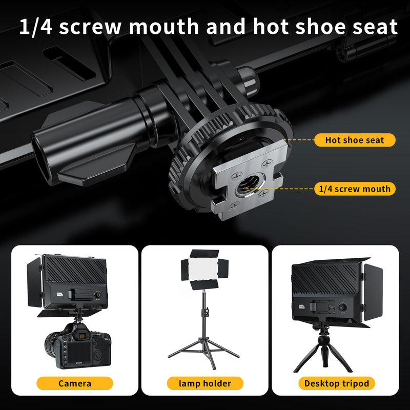 PIXEL Photography Light Camera Video Lighting 20W Bi-Color Dimmable 2500-6500K Led Camera Studio Streaming Lights Photo Video Shooting (Battery Not Included) Black