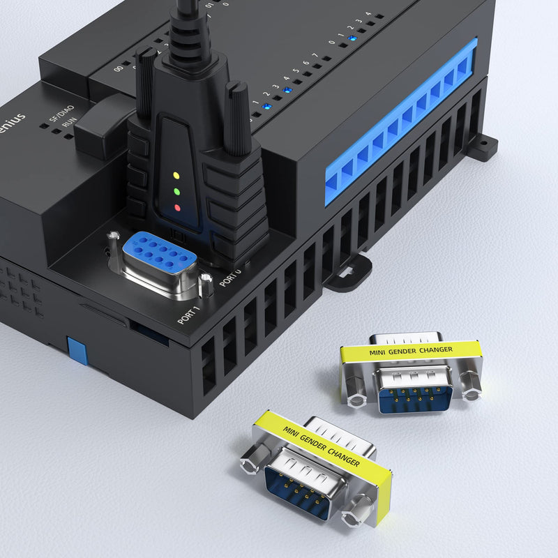 DriverGenius RD232M2M-10A DB9 Serial RS232 COM Gender Changer for USB to RS232 Serial Cable Adapter (Male/Male) 10 M/M