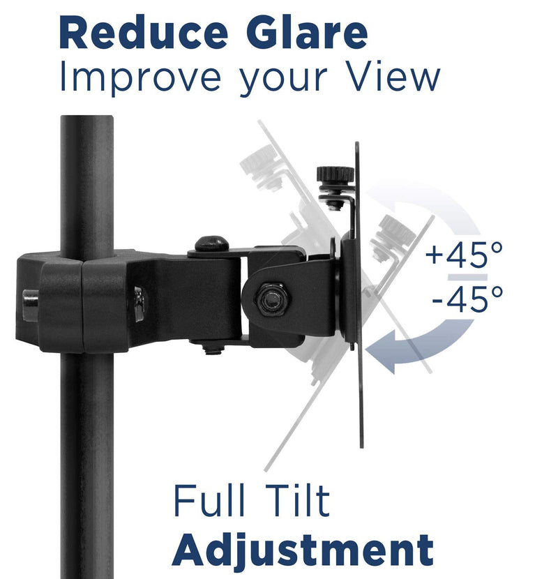Mount-It! Universal VESA Pole Mount | Full Motion TV Pole Bracket | VESA 75 100 | Fits TVs or Monitors Up to 32 Inches 17" - 32"