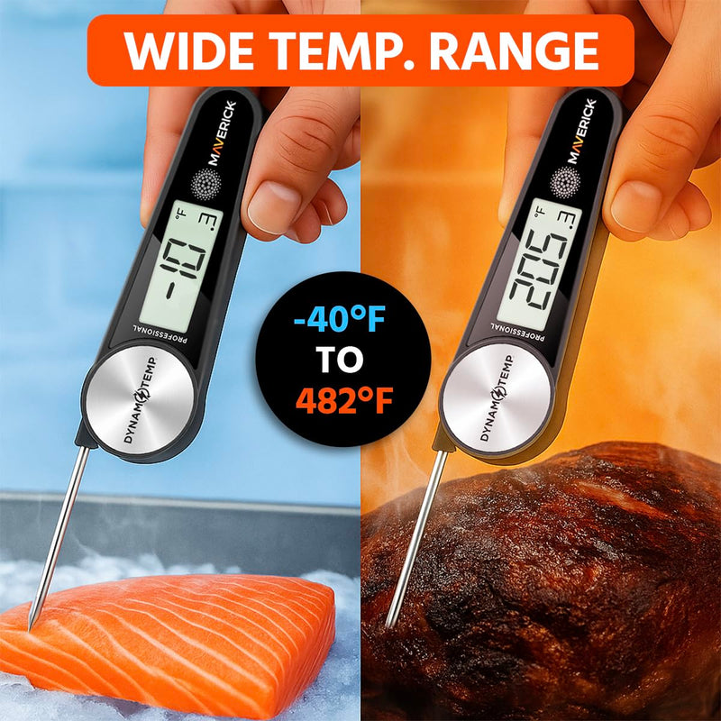 Maverick Digital Meat Thermometer Instant Read, No Battery Needed, Ultra Fast & Accurate Grill Thermal Pen with Probe, Wide Temp Range for Cooking, BBQ, Kitchen Tool for Chefs