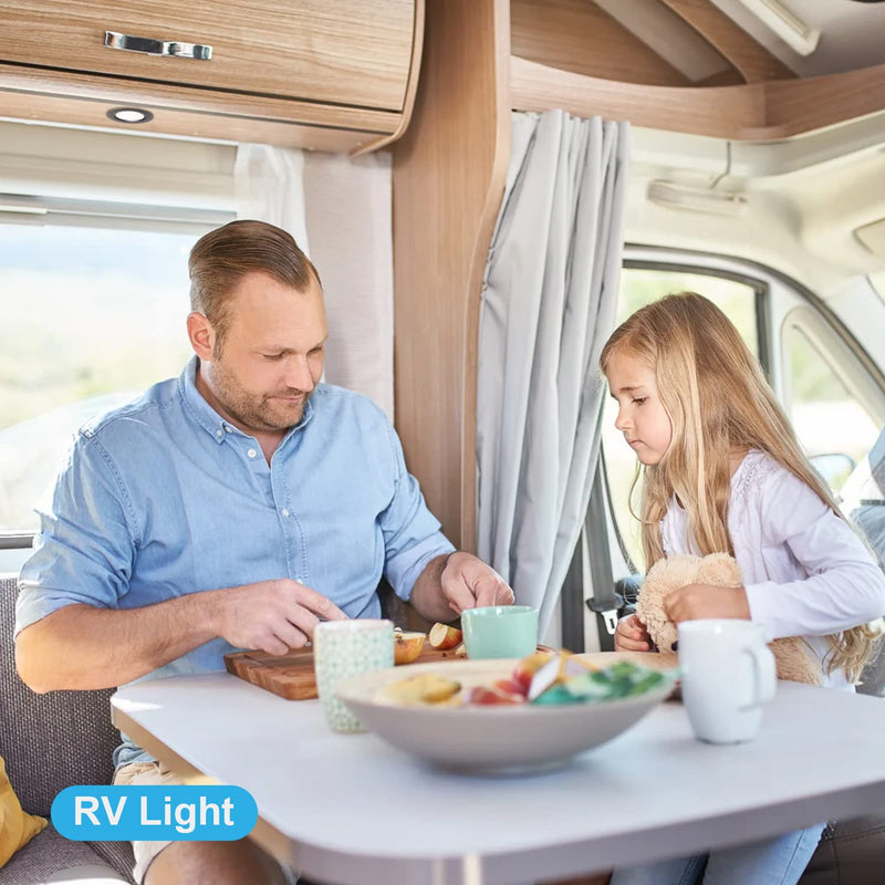 Gr4tec LED recessed spotlight 12V flat, 4 x spot LED dimmable IP44 3W warm white 3000K 84Ra, black cabinet light 12mm ultra flat, ceiling spots LED hole 58-62mm for motorhome caravan wardrobe black/4 x recessed spotlights (without transformer)