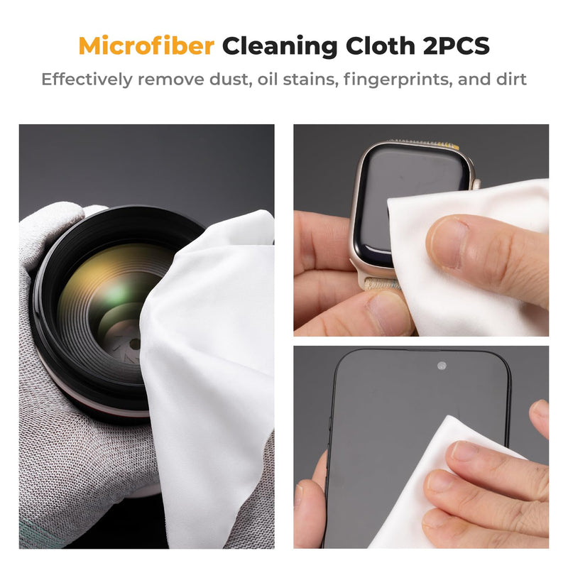K&F Concept 15-in-1 Camera Lens Cleaning Kit with Camera Blower, Glasses Wipes*10, Cleaning Liquid, Microfiber Cleaning Cloth*2, Lens Cleaning Pen for DSLR Camera Lens Filter Cell Phones 15-1 Kit
