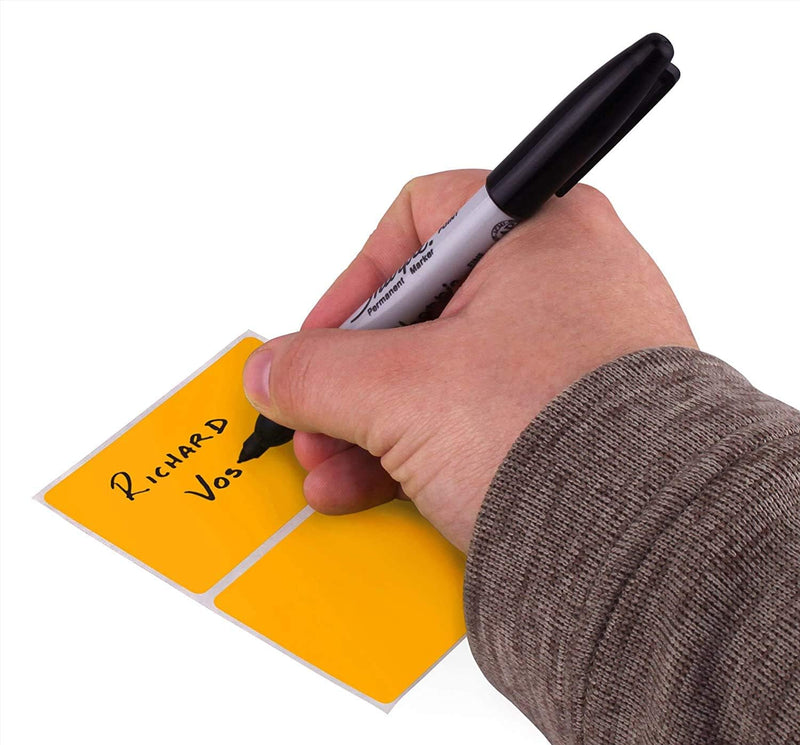 ChromaLabel 2 x 3 inch Permanent Rectangular Color Code Inventory Labels, 50 Stickers per Pack, Fluorescent Orange