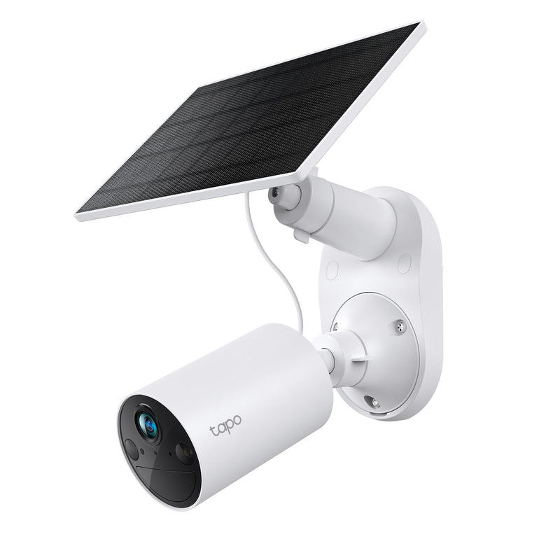 TP-Link 𝗧𝗮𝗽𝗼 SolarCam C402 Kit, Outdoor Battery Camera w/Solar Panel Base, Wireless, 1080P, Free Person/Vehicle Detection, SD/Cloud Storage, Color Night Vision, No Hub Needed, Works w/Alexa White